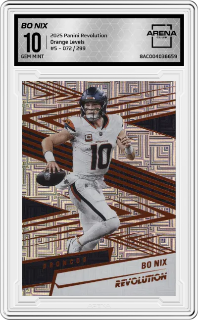 2025 Panini Revolution Bo Nix Orange Levels #5 ARENA CLUB 10