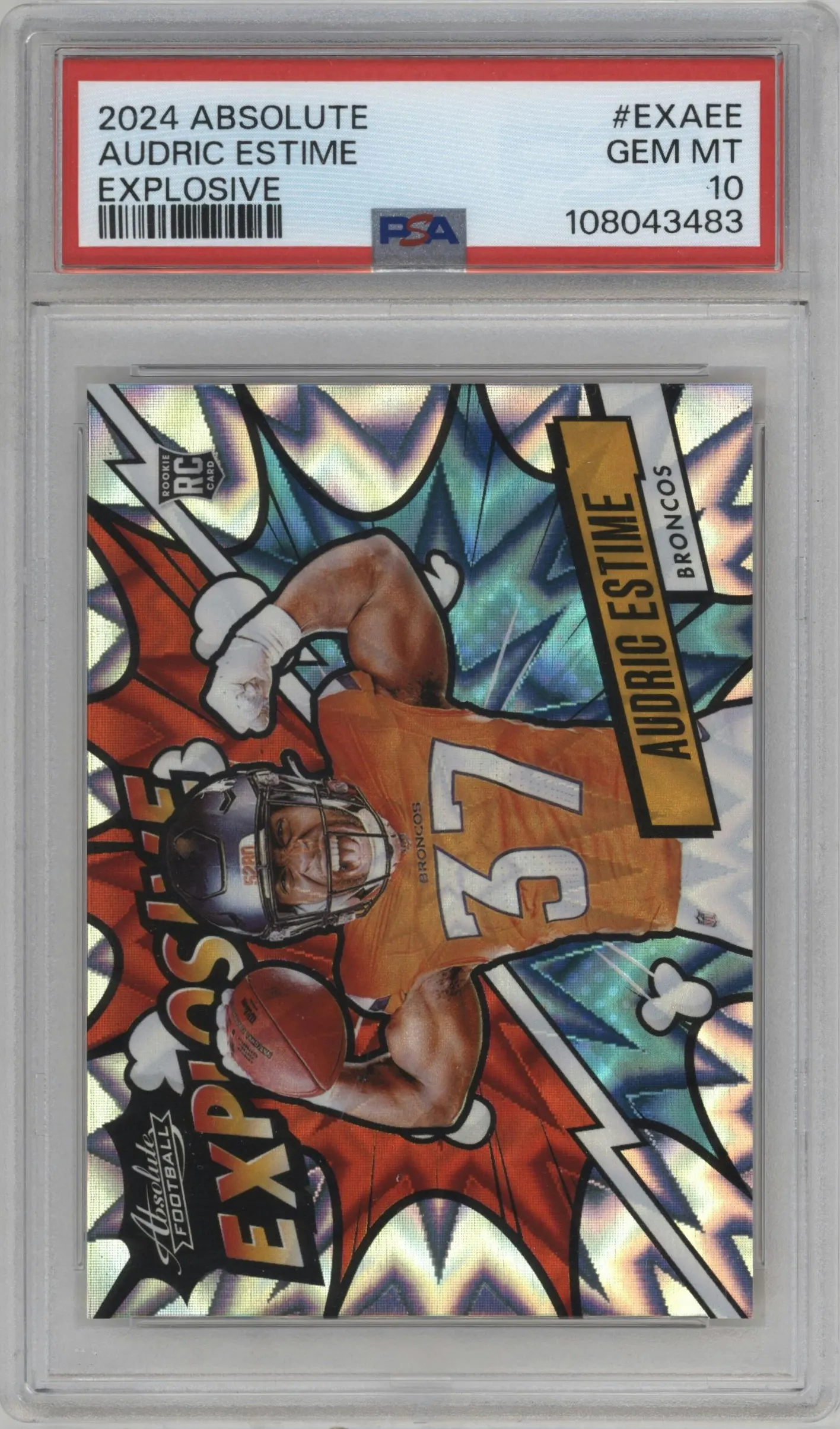 2024 Panini Absolute Explosive Audric Estime #EX-AEE PSA 10