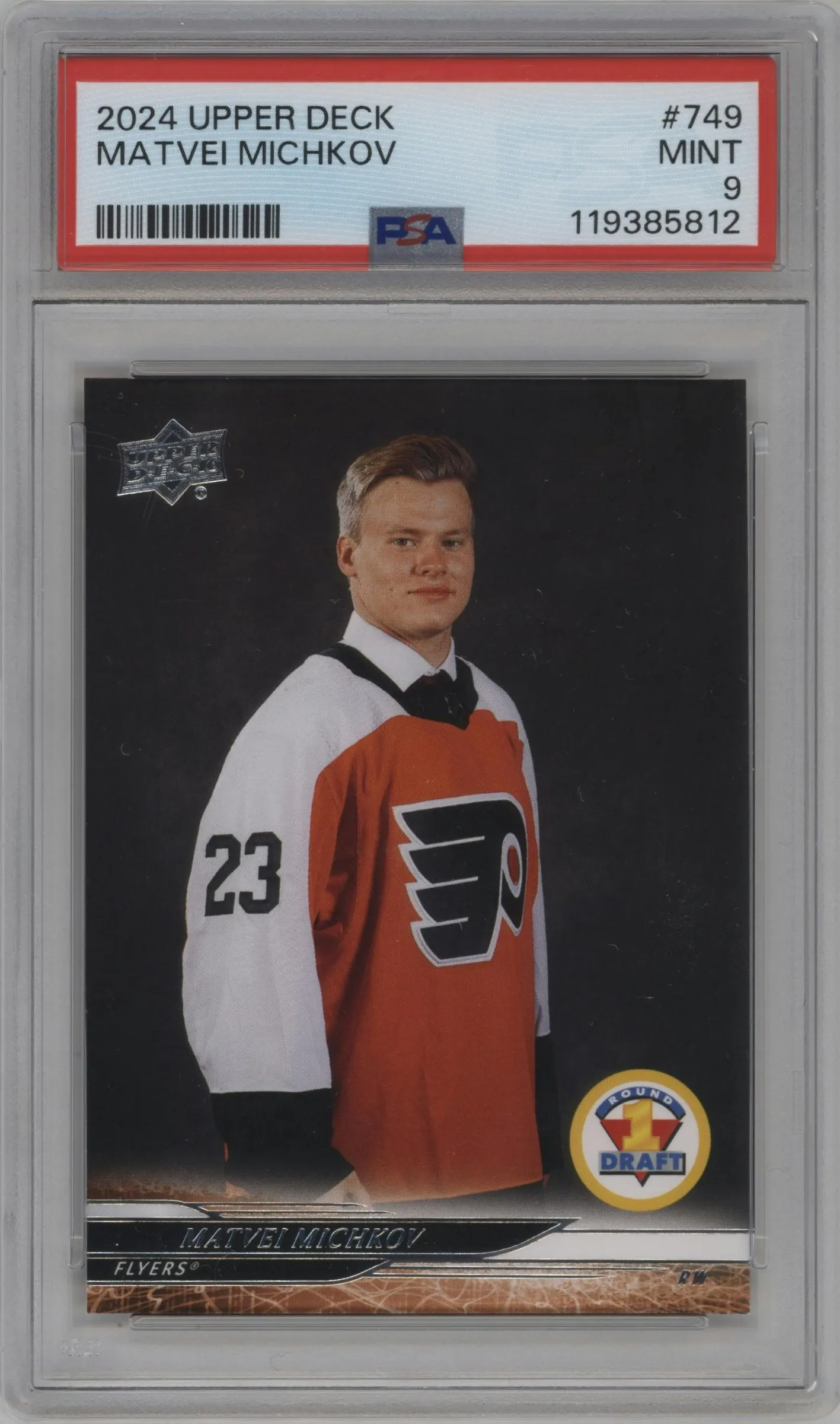 2024 Upper Deck Extended Series Matvei Michkov #749 PSA 9