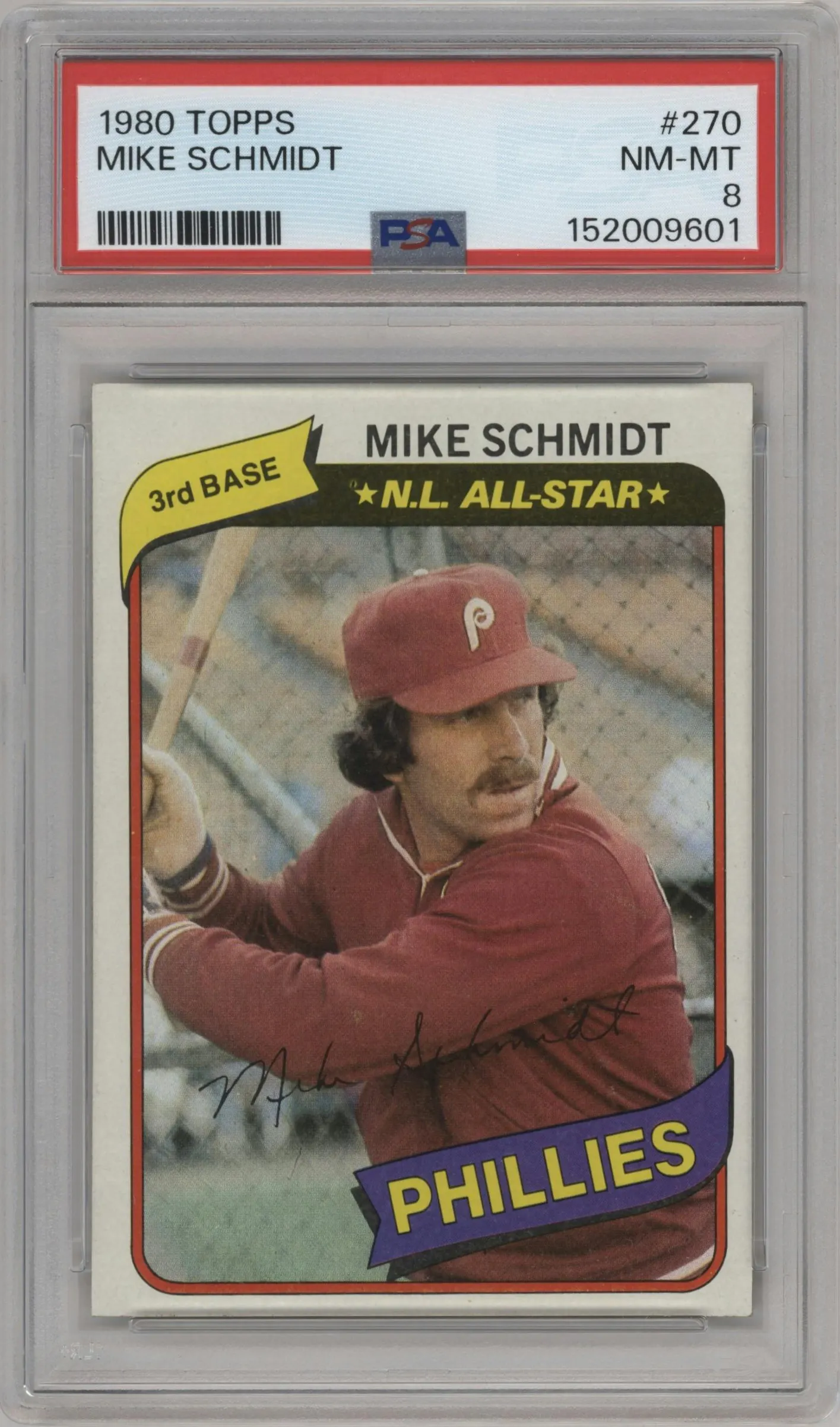 1980 Topps Mike Schmidt #270 PSA 8