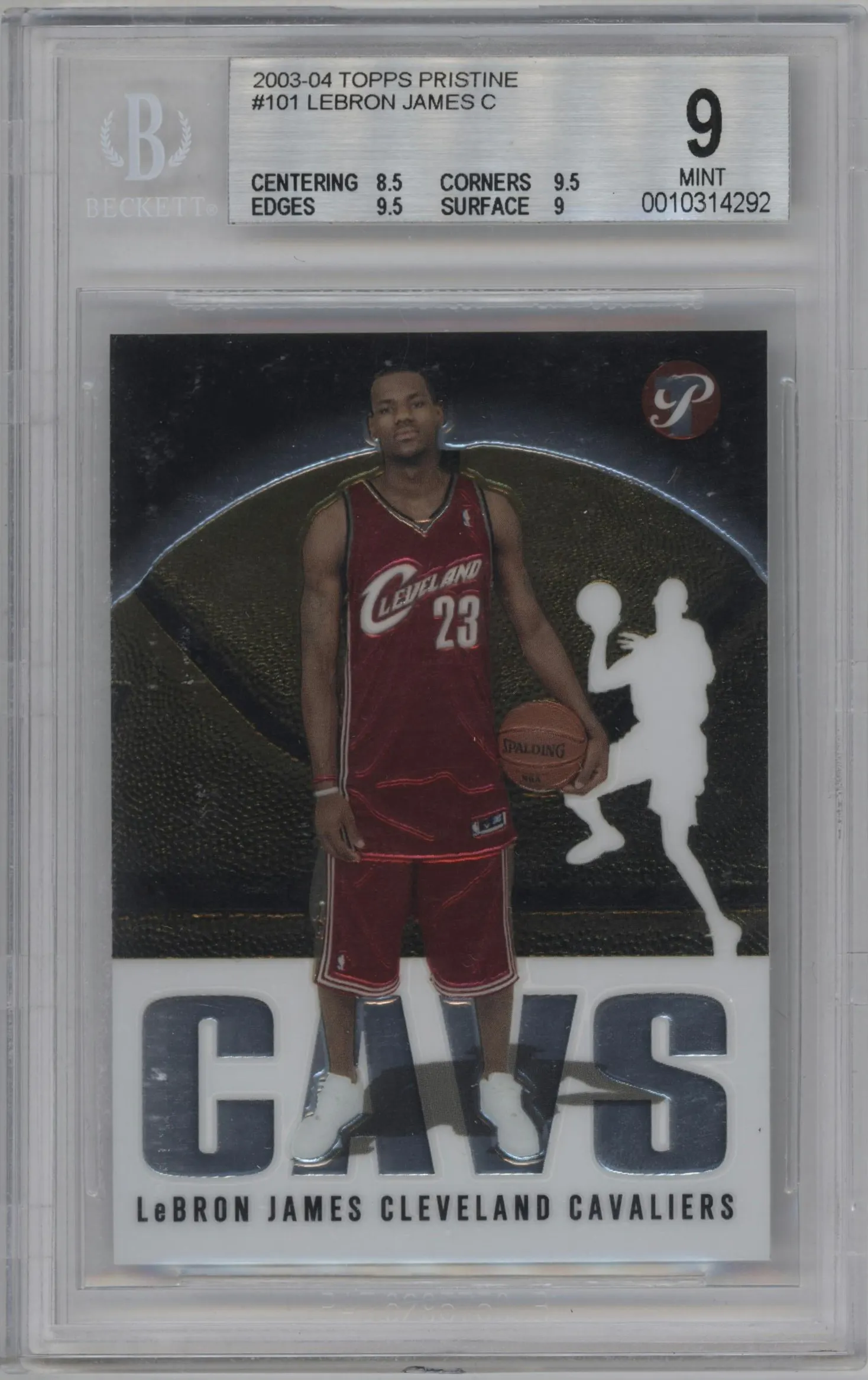 2003 Topps Pristine LeBron James #101 BGS 9