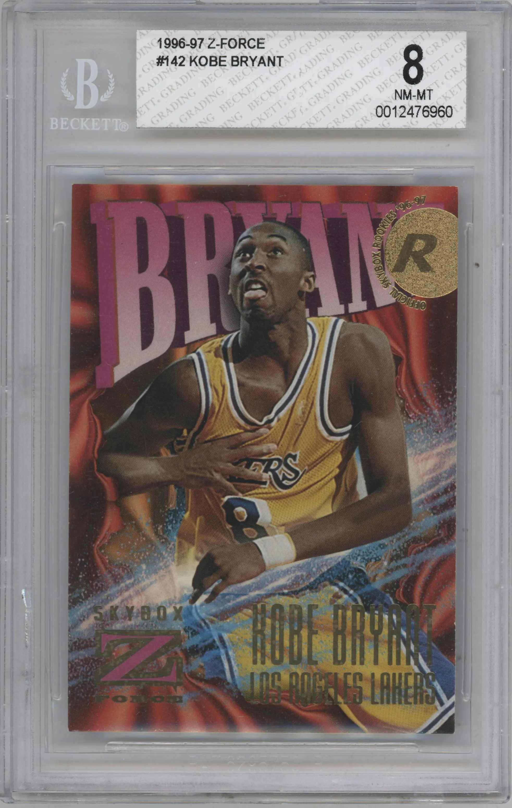 1996 Skybox Z-Force Kobe Bryant #142 BGS 8