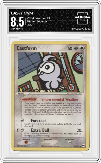 2004 Pokemon EX Hidden Legends Castform ARENA CLUB 8.5