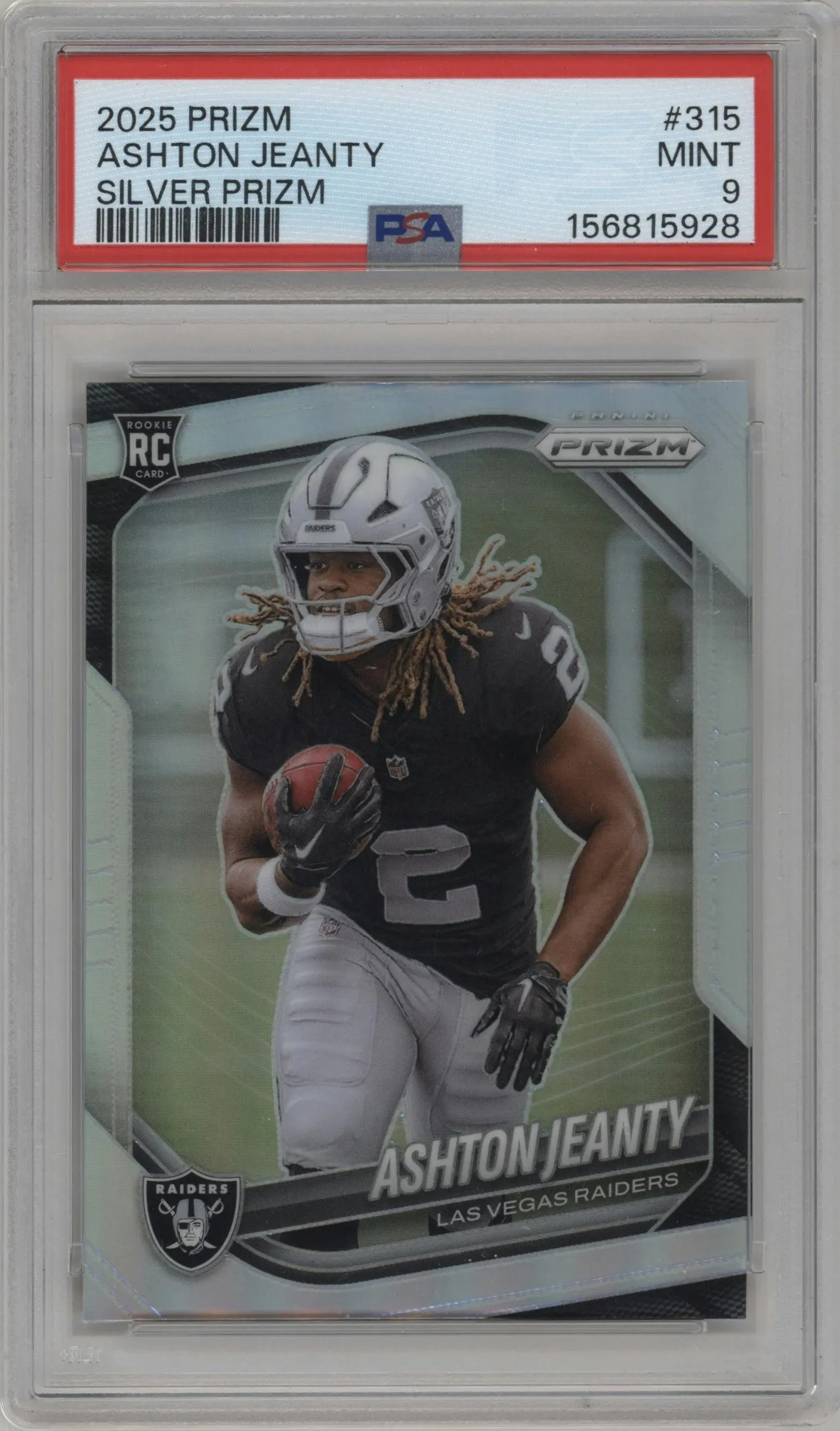 2025 Panini Prizm Ashton Jeanty Silver Prizm PSA 9