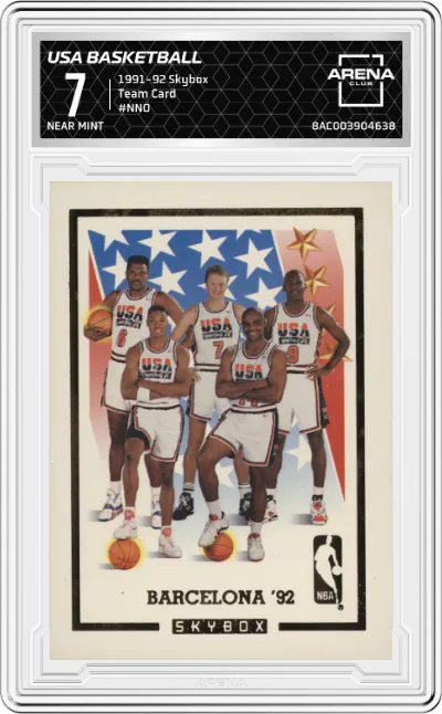 1991 Skybox Team Card USA Basketball #NNO ARENA CLUB 7