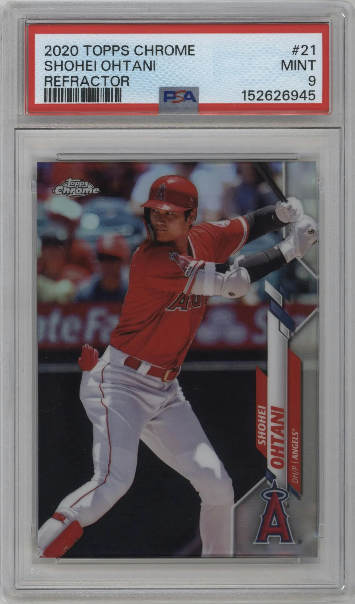 2020 Topps Chrome Shohei Ohtani Refractor #21 PSA 9