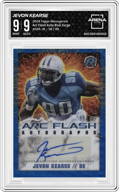 2024 Topps Resurgence Arc Flash Auto Jevon Kearse Blue Surge #AFA-JK ARENA CLUB 9