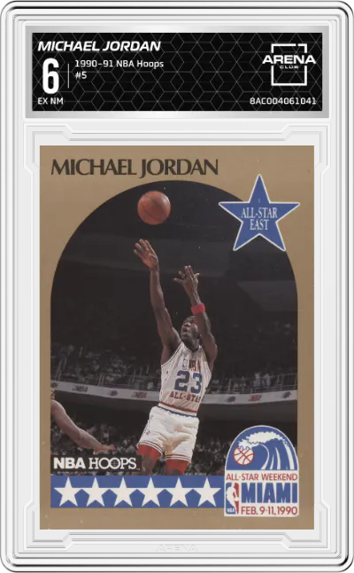 1990 NBA Hoops Michael Jordan #5 ARENA CLUB 6