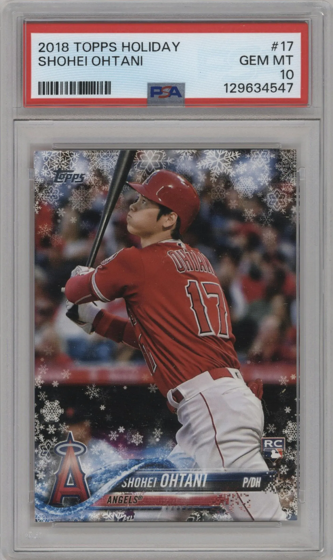 2018 Topps Holiday Shohei Ohtani #HMW17 PSA 10