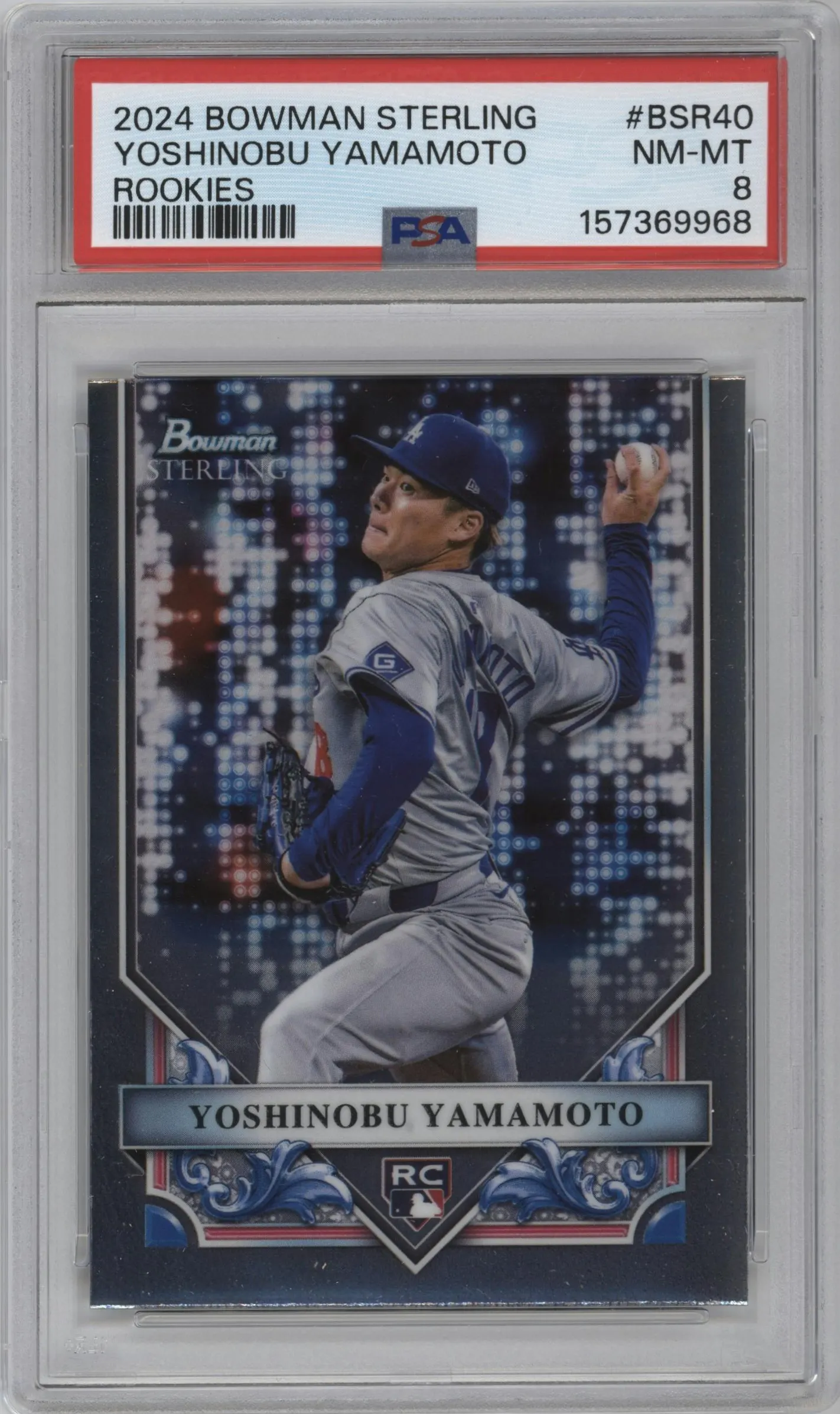 2024 Bowman Sterling Rookies Yoshinobu Yamamoto #BSR-40 PSA 8