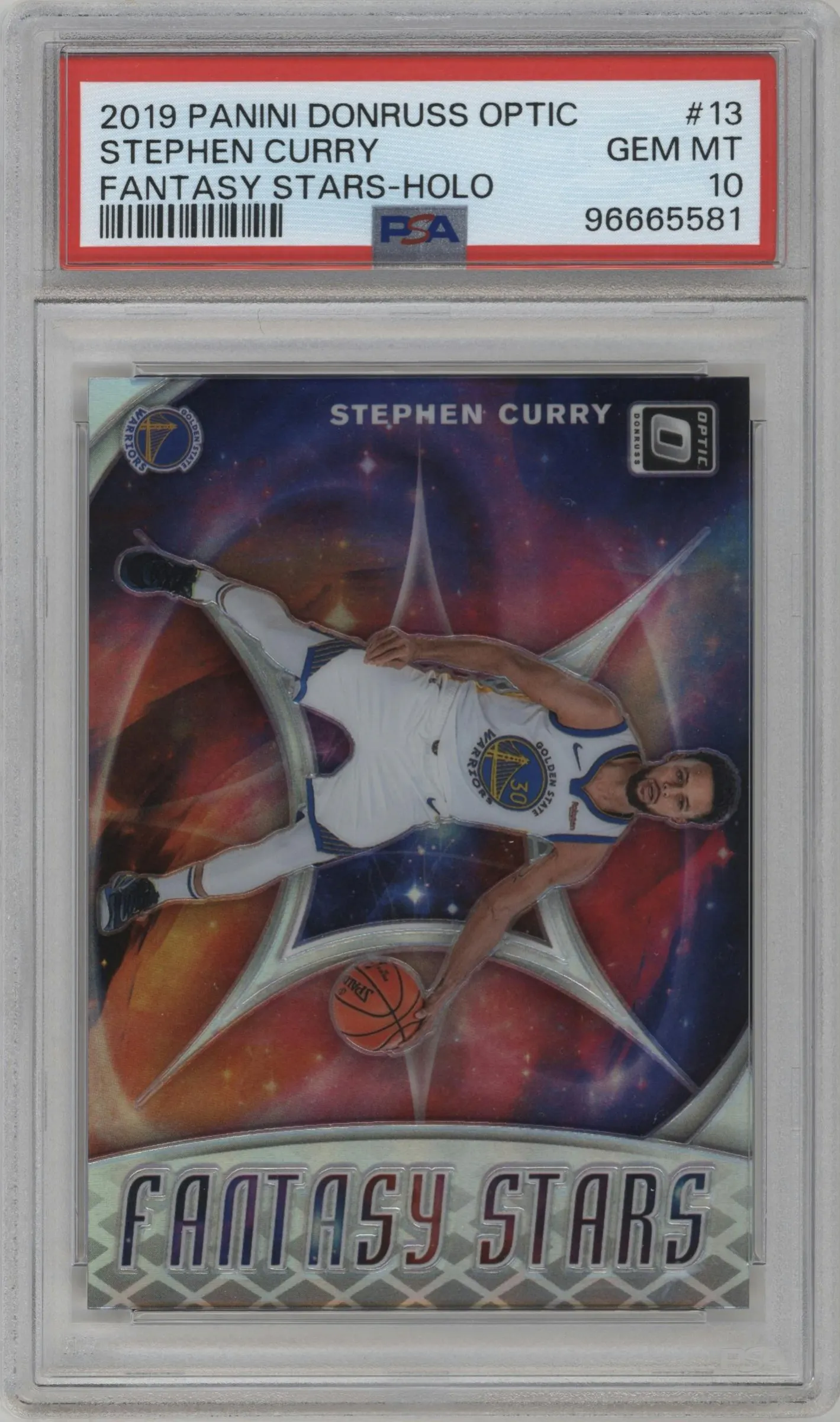 2019 Panini Donruss Optic Fantasy Stars Stephen Curry Holo #13 PSA 10