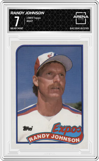 1989 Topps Randy Johnson #647 ARENA CLUB 7