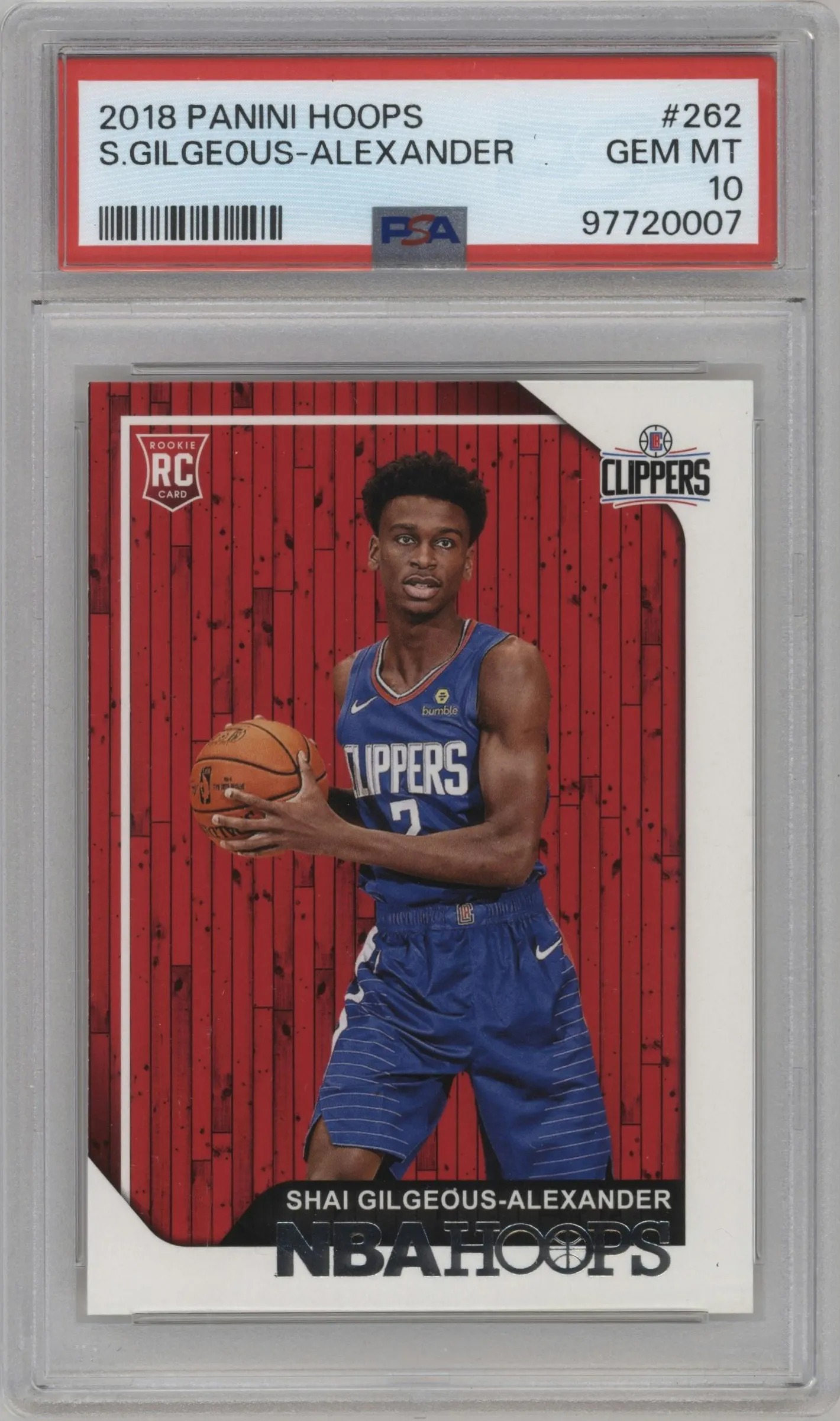 2018 Panini NBA Hoops Shai Gilgeous-Alexander #262 PSA 10