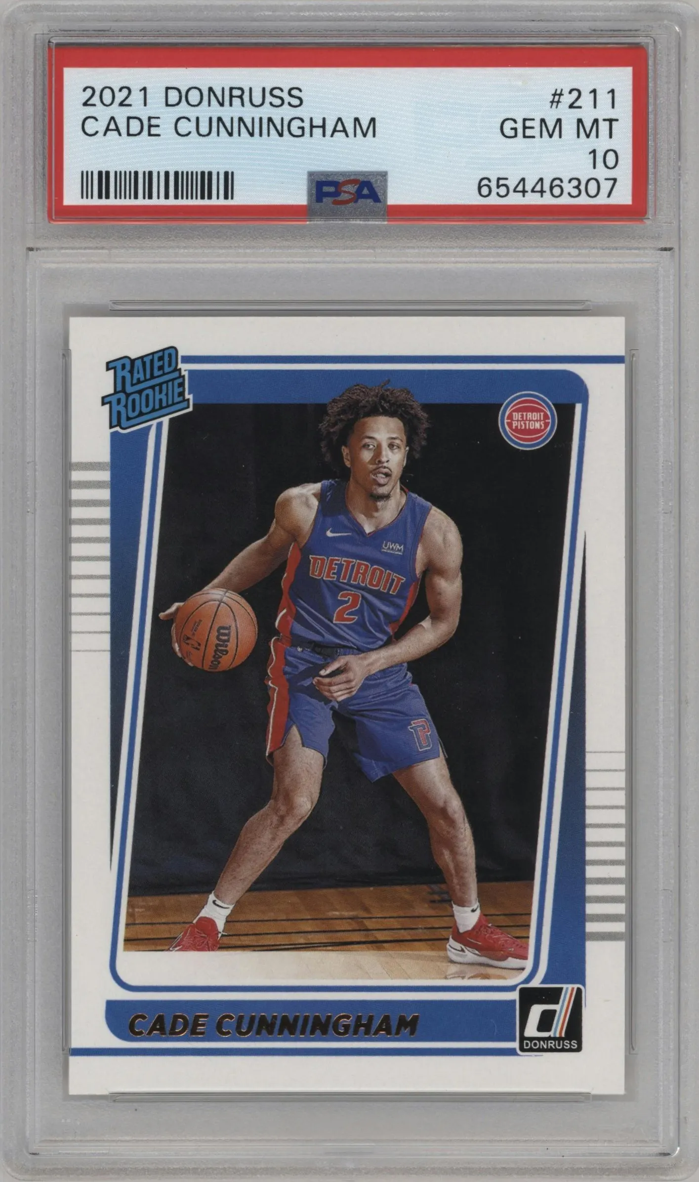 2021 Panini Donruss Rated Rookie Cade Cunningham #211 PSA 10