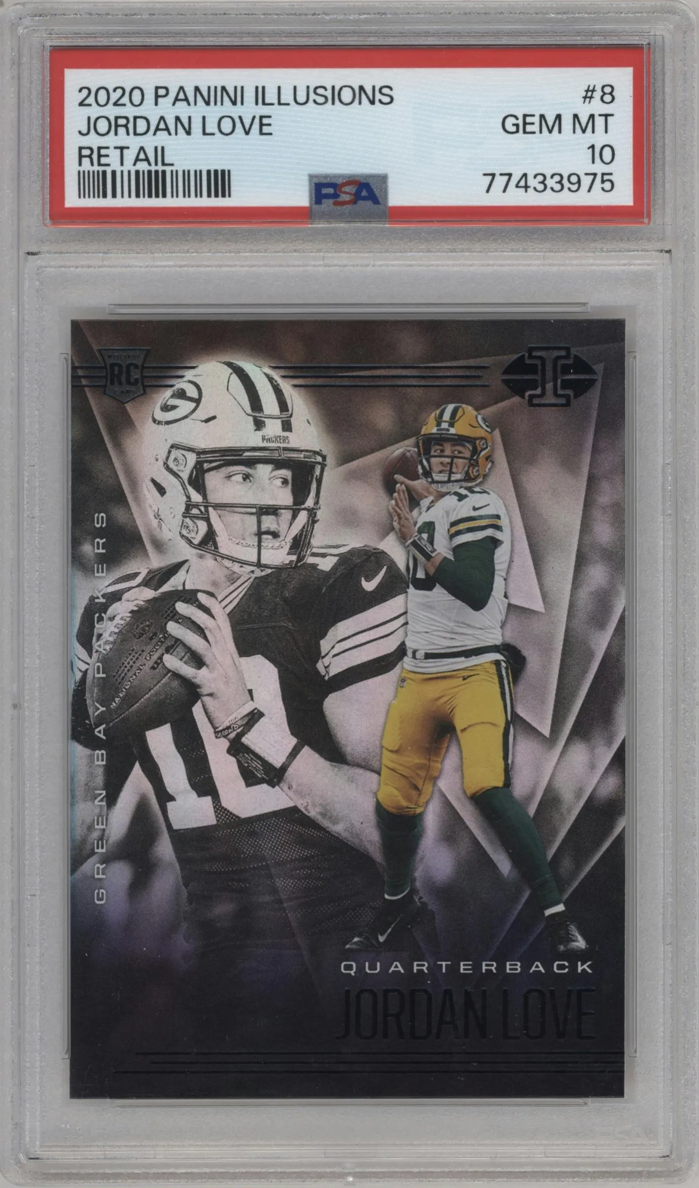 2020 Panini Illusions Jordan Love Retail #8 PSA 10
