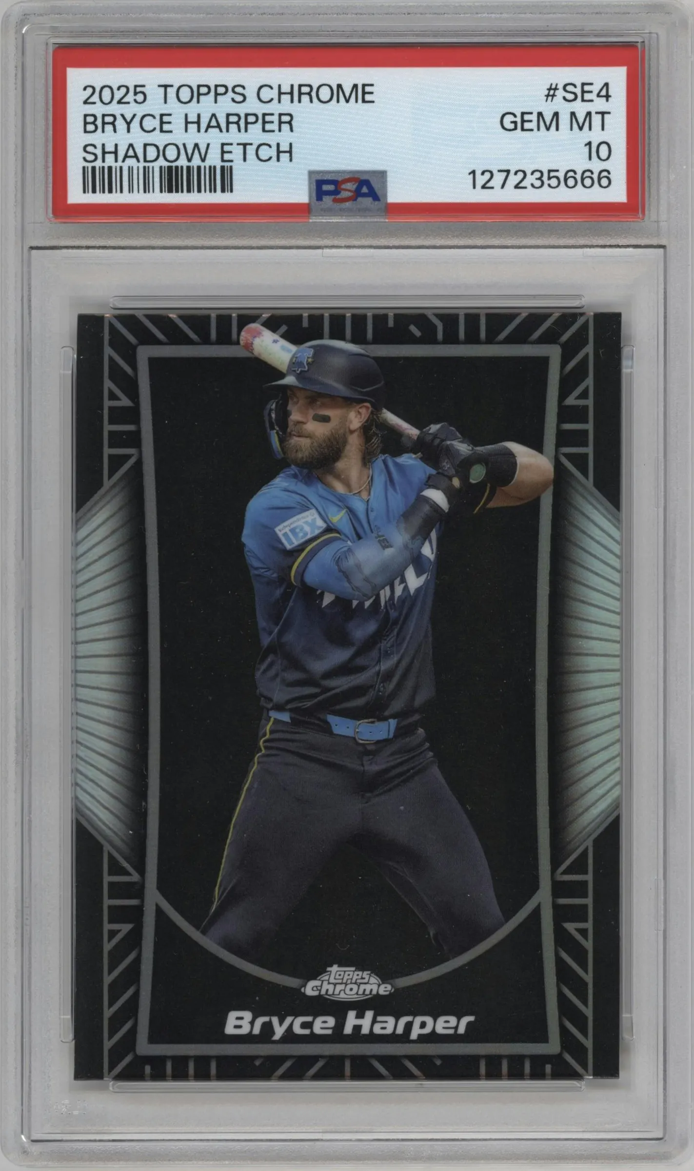 2025 Topps Chrome Shadow Etch Bryce Harper #SE-4 PSA 10