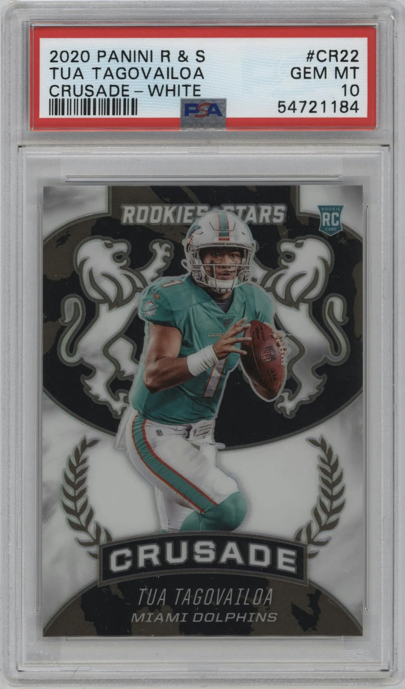 2020 Panini Rookies & Stars Crusade Tua Tagovailoa White #CR-22 PSA 10