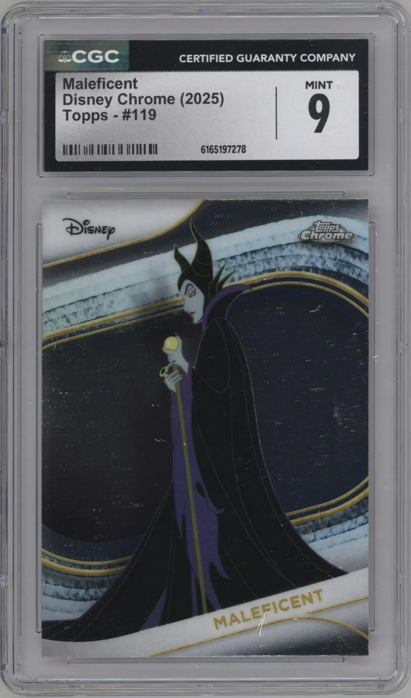 2025 Topps Chrome Disney Maleficent #119 CGC 9