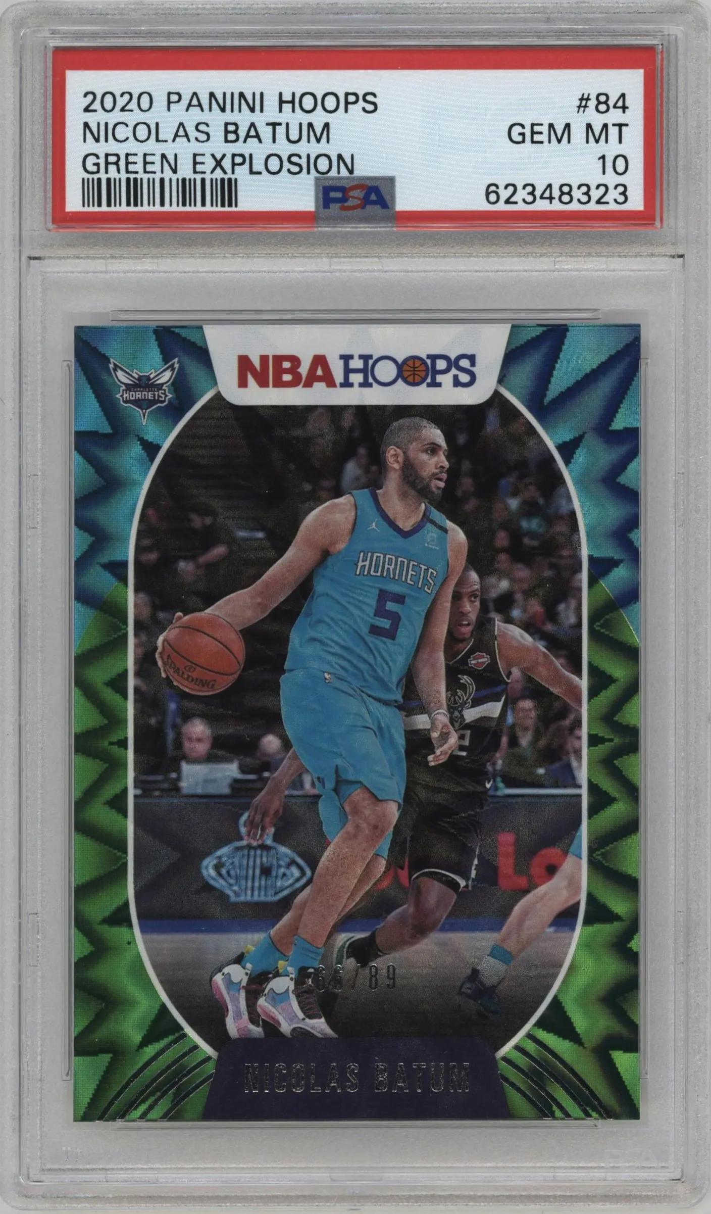 2020 Panini NBA Hoops Nicolas Batum Green Explosion #84 PSA 10