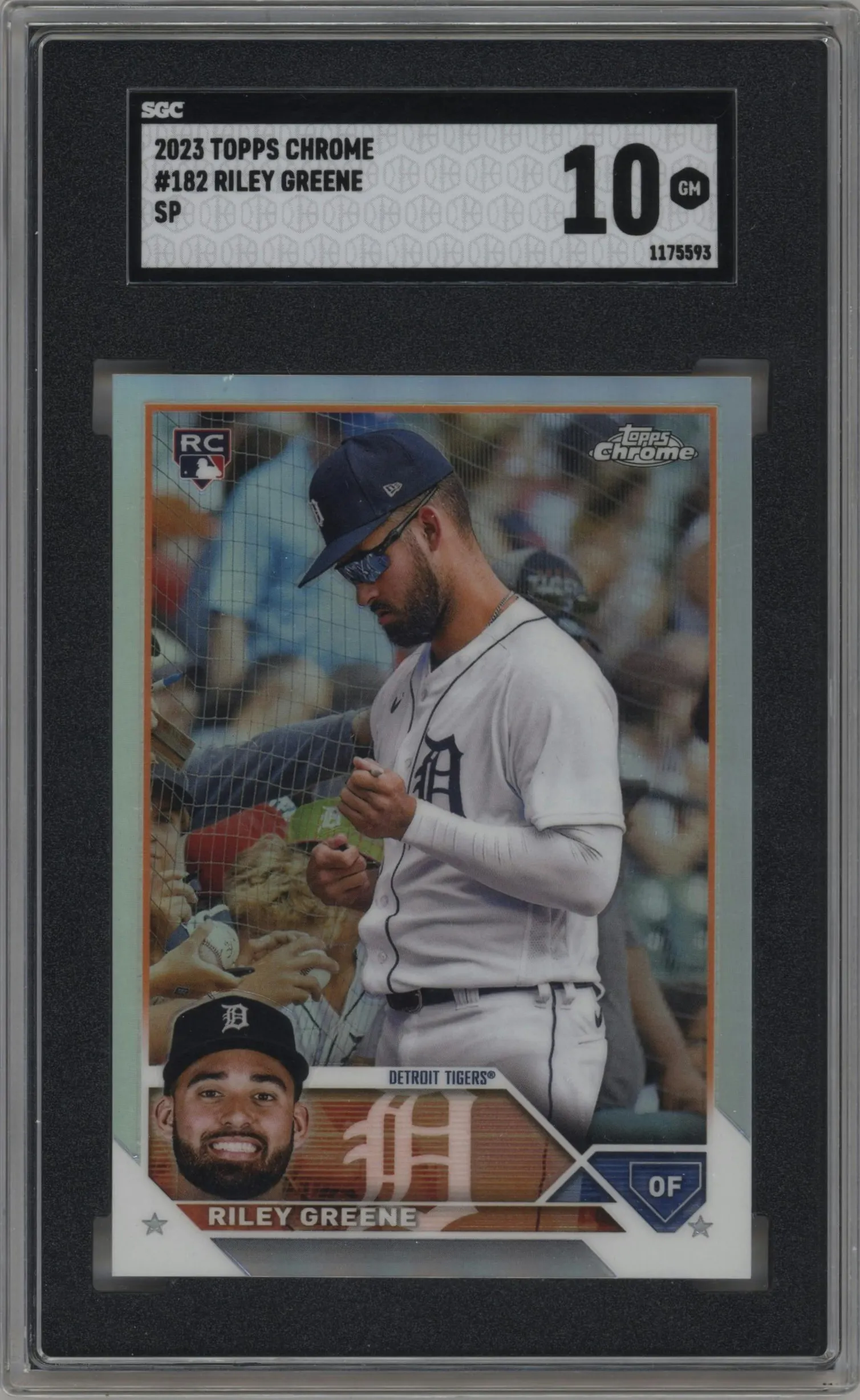 2023 Topps Chrome Image Variation Riley Greene #182 SGC 10