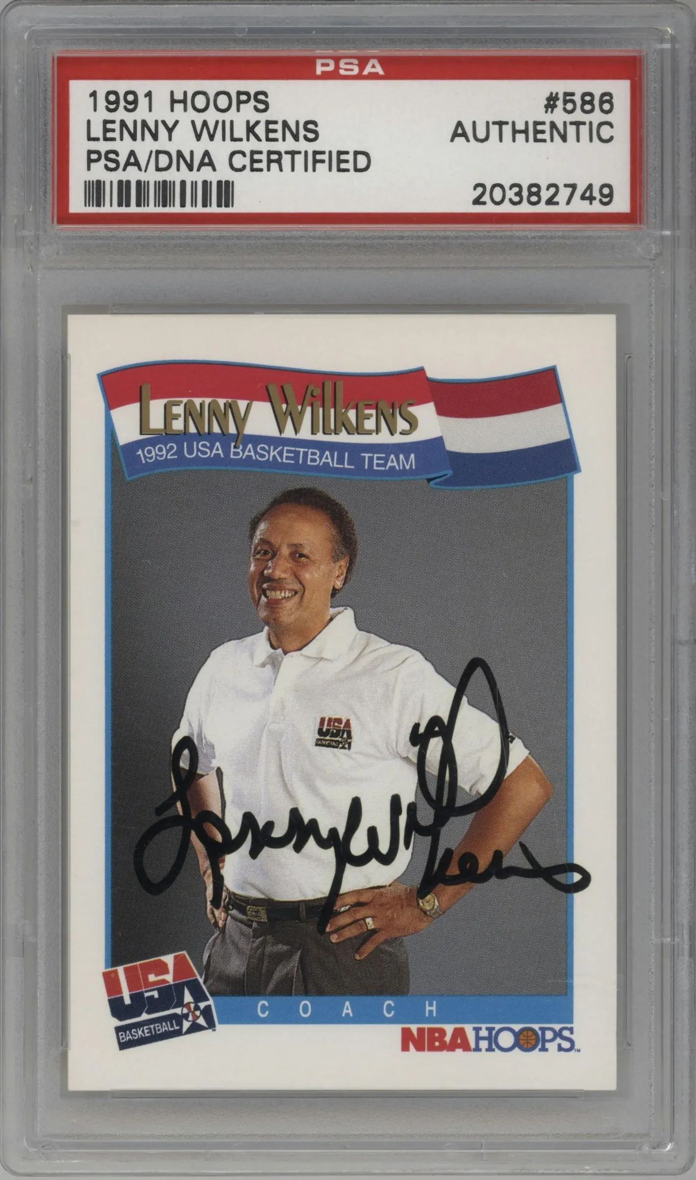 1991 NBA Hoops Lenny Wilkens PSA AUTHENTIC PSA