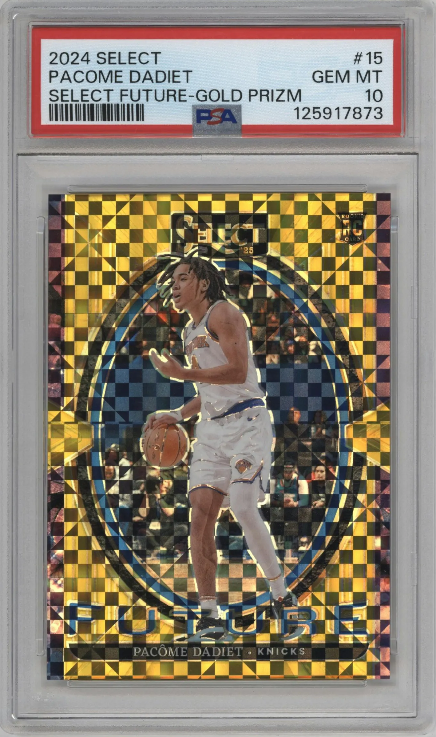 2024 Panini Select Future Pacome Dadiet Gold Prizm #15 PSA 10