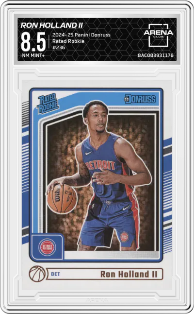 2024 Panini Donruss Rated Rookie Ron Holland II ARENA CLUB 8.5