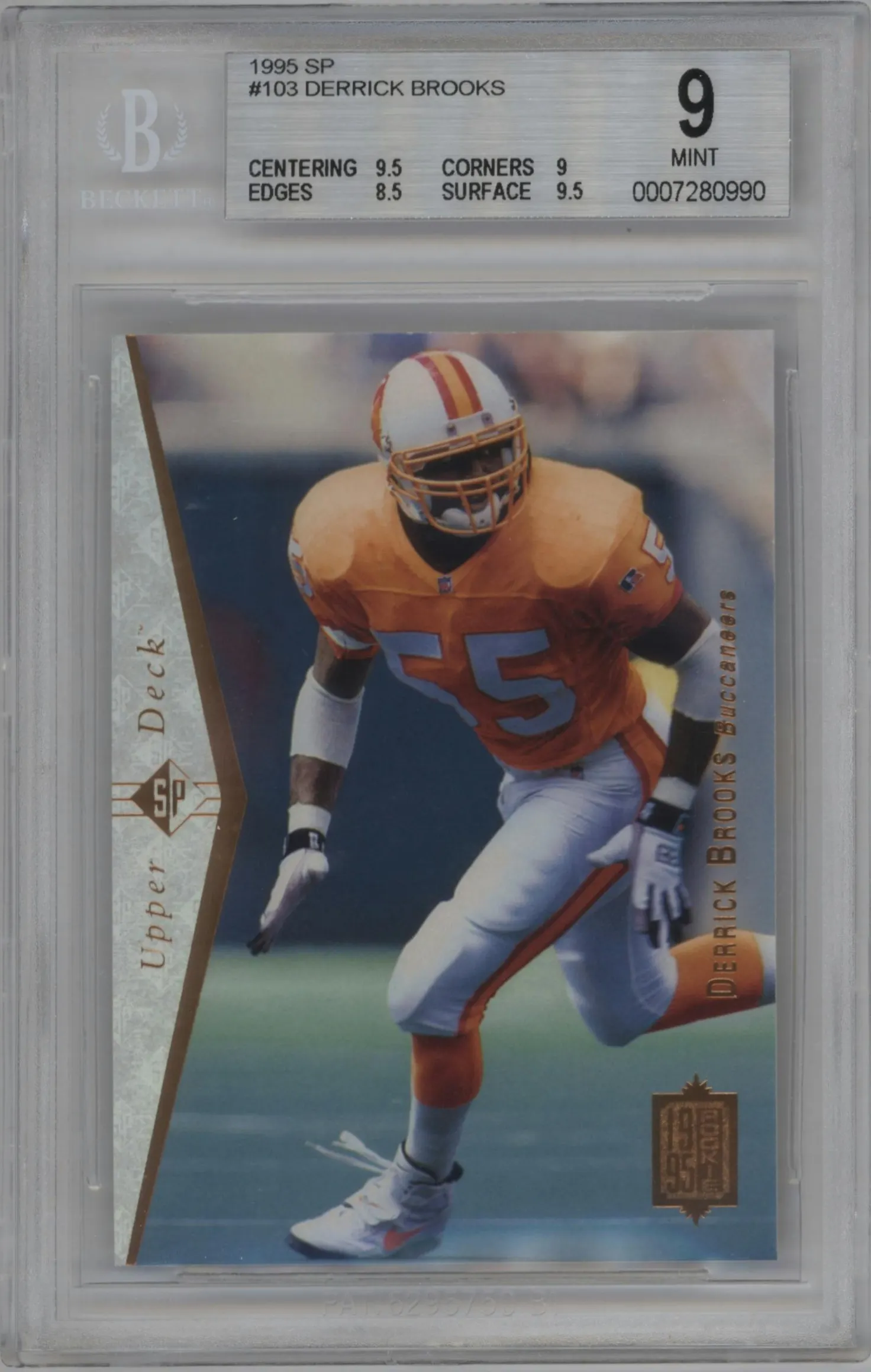 1995 Upper Deck SP Derrick Brooks #103 BGS 9
