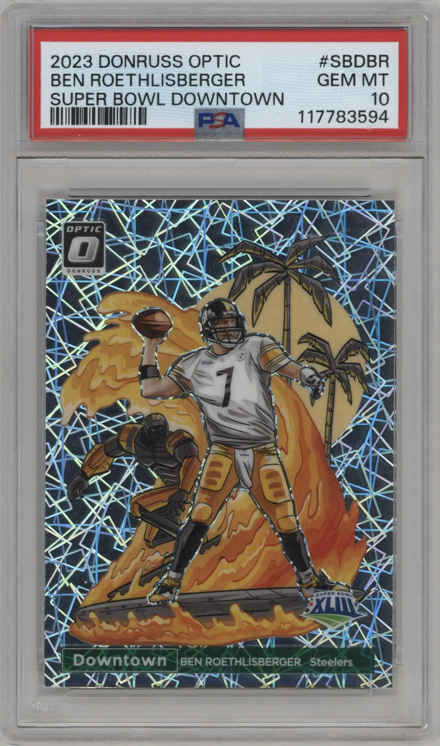 2023 Donruss Optic Super Bowl Downtown! Ben Roethlisberger #SBD-BR PSA 10