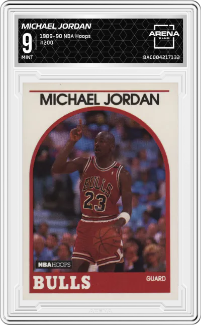 1989 NBA Hoops Michael Jordan #200 ARENA CLUB 9