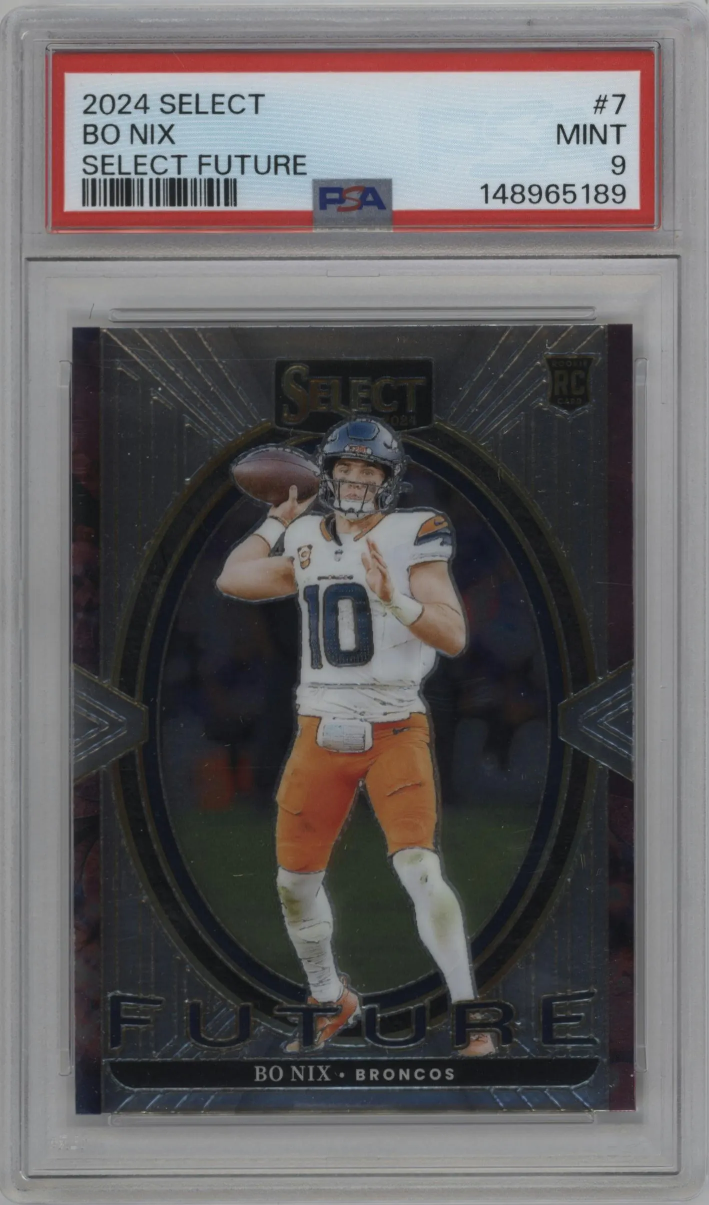 2024 Panini Select Select Future Bo Nix #7 PSA 9