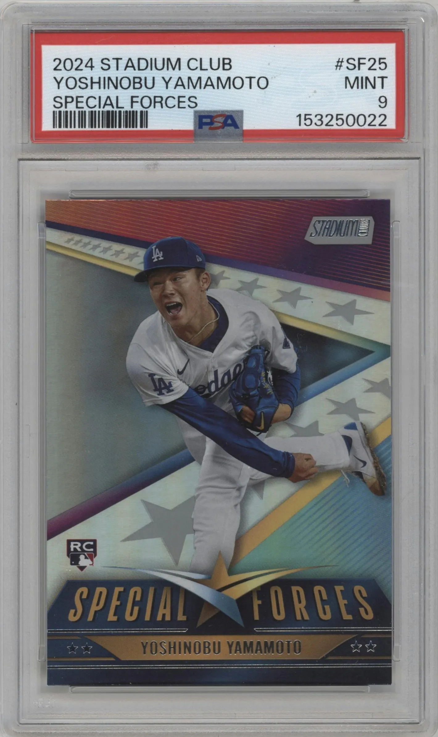 2024 Topps Stadium Club Special Forces Yoshinobu Yamamoto #SF-25 PSA 9