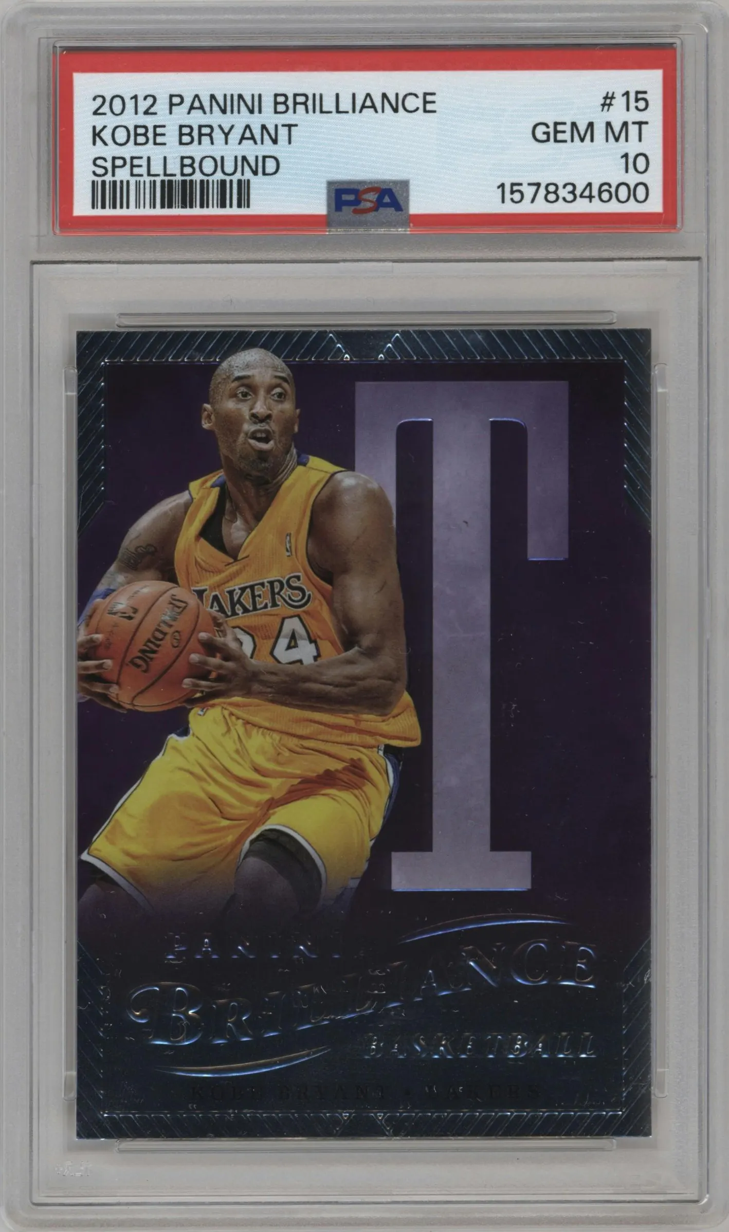 2012 Panini Brilliance Spellbound Kobe Bryant #15 PSA 10