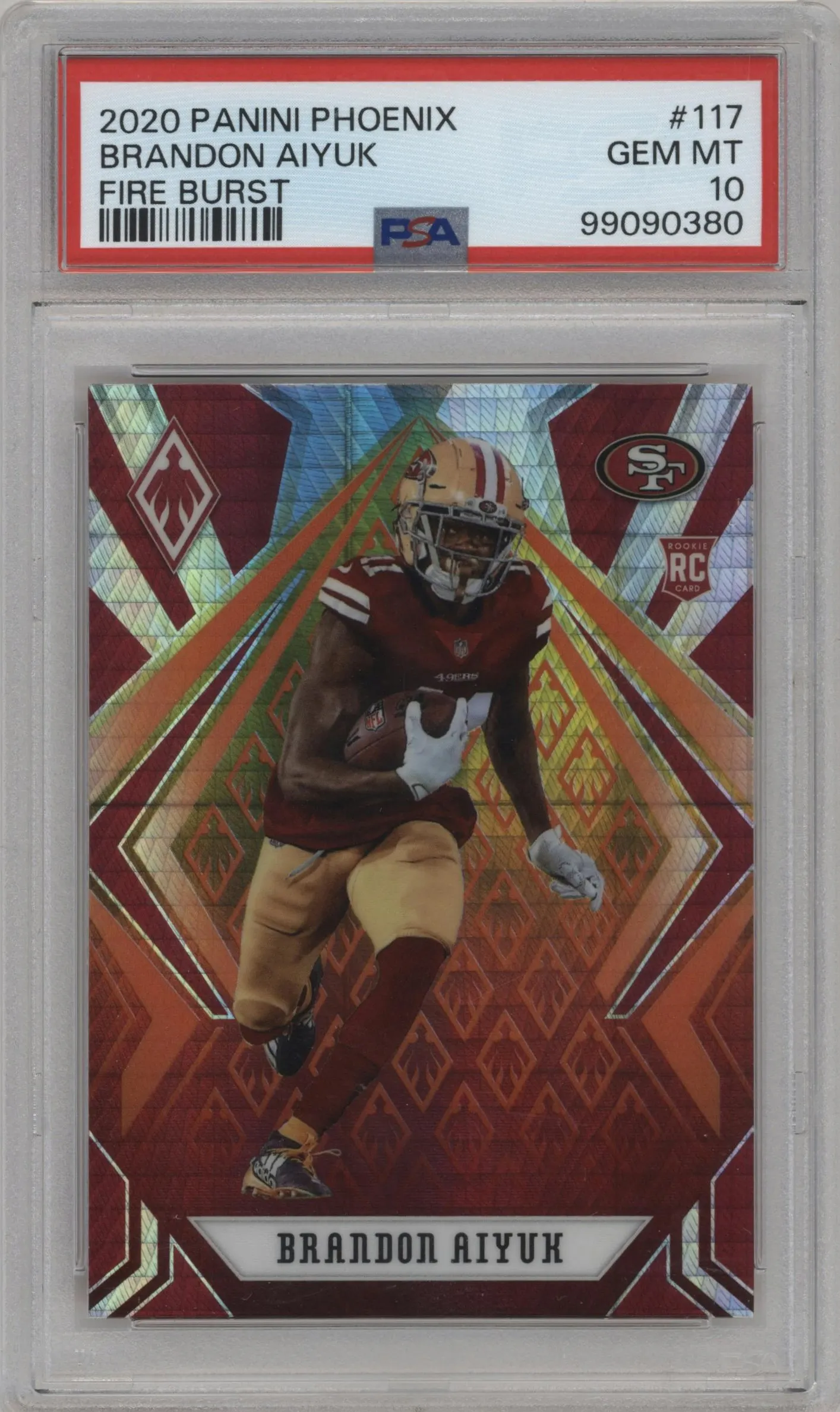 2020 Panini Phoenix Brandon Aiyuk Fire Burst #117 PSA 10