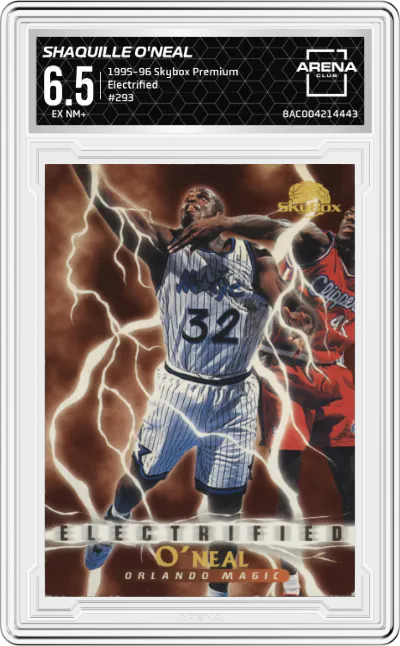 1995 Skybox Premium Electrified Shaquille O'Neal #293 ARENA CLUB 6.5