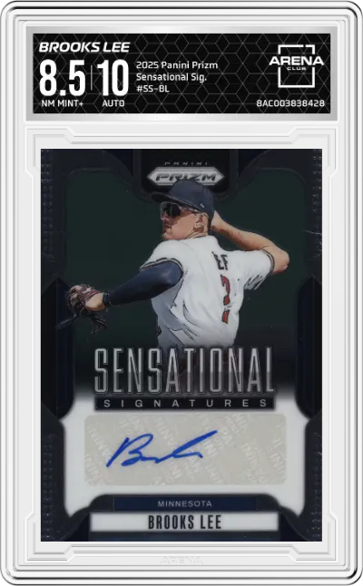2025 Panini Prizm Sensational Sig. Brooks Lee ARENA CLUB 8.5