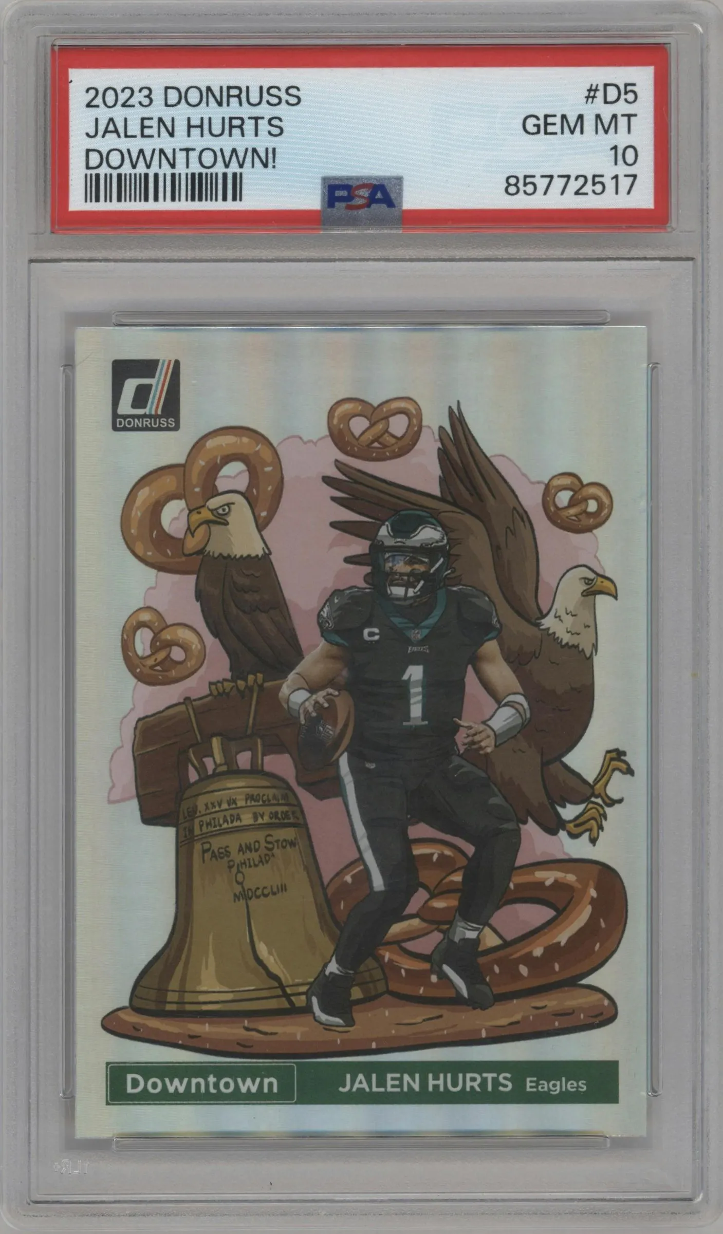2023 Panini Donruss Downtown Jalen Hurts #D-5 PSA 10