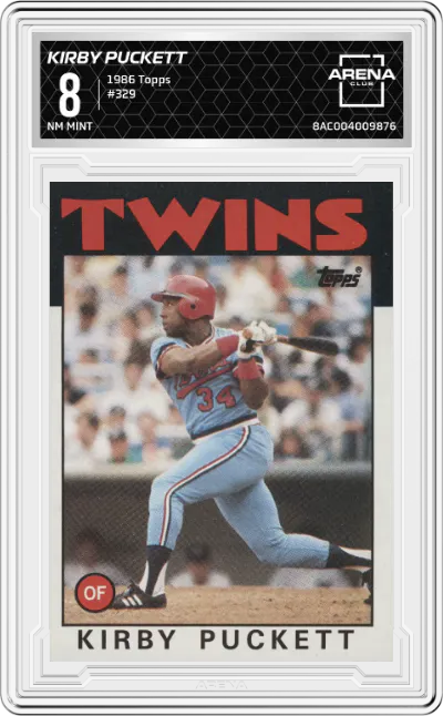 1986 Topps Kirby Puckett #329 ARENA CLUB 8