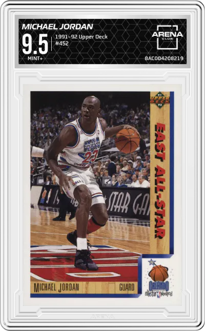 1991 Upper Deck Michael Jordan #452 ARENA CLUB 9.5