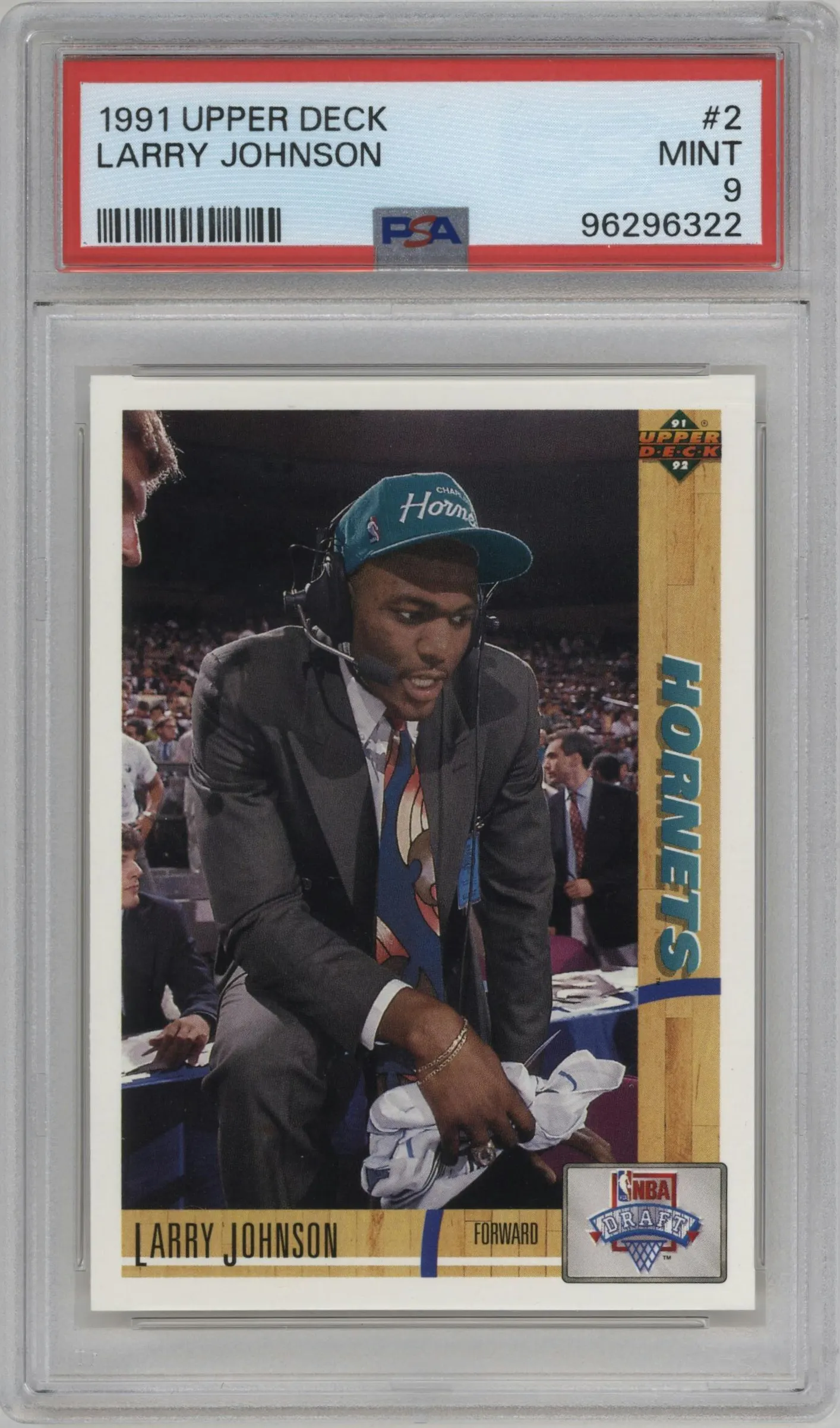 1991 Upper Deck Larry Johnson #2 PSA 9
