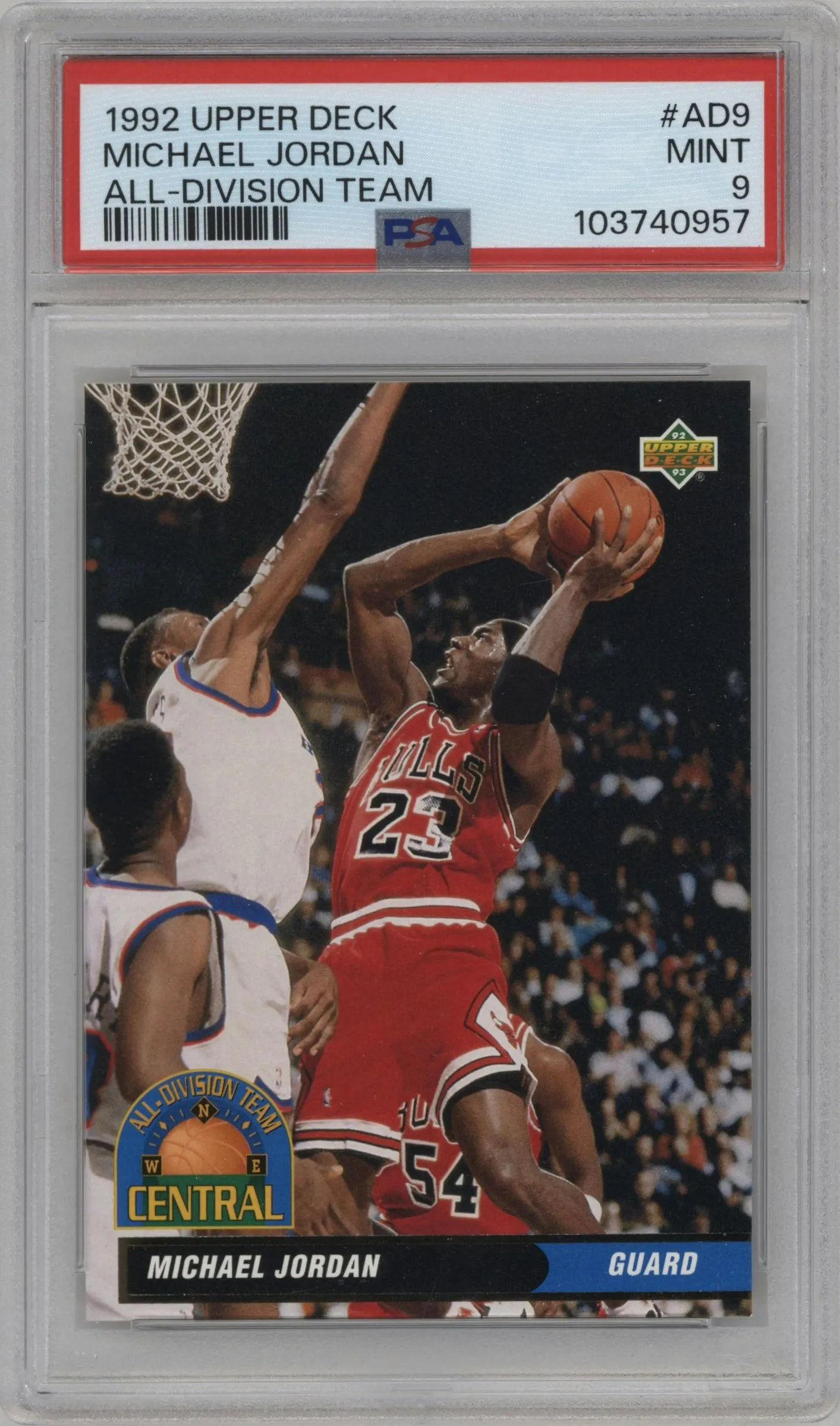 1992 Upper Deck All-Division Michael Jordan #AD9 PSA 9