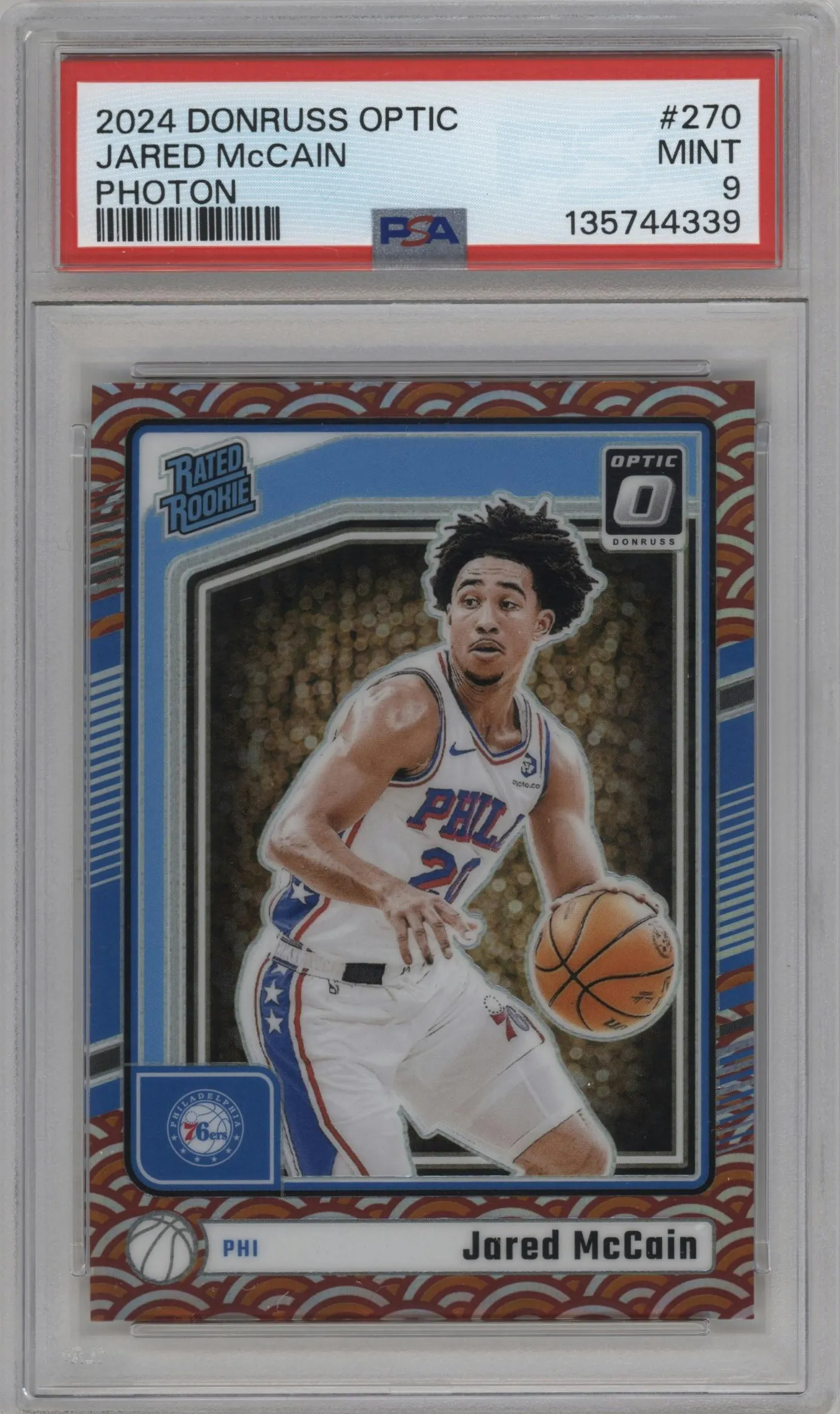 2024 Donruss Optic Rated Rookie Jared McCain Photon PSA 9