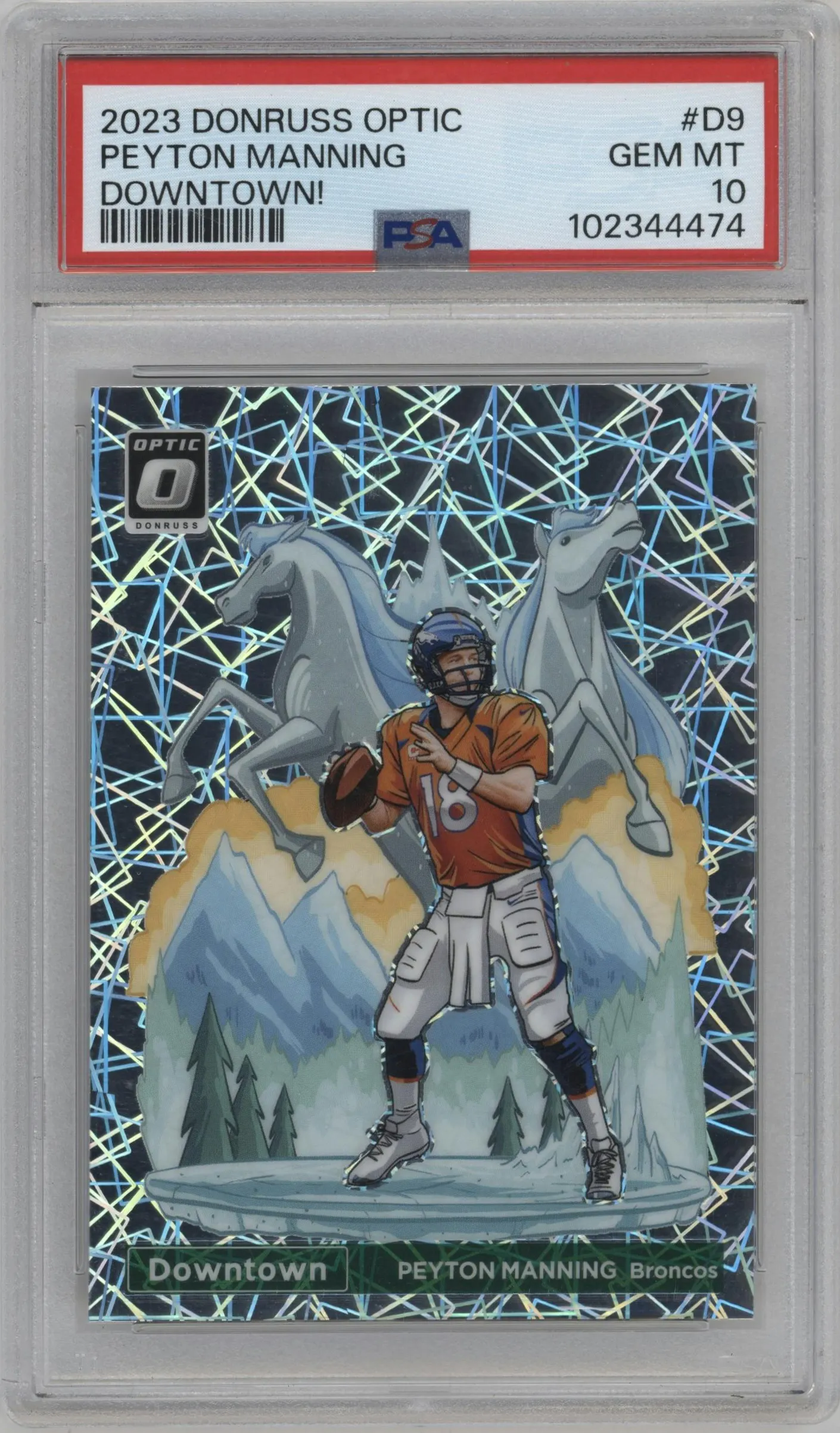 2023 Donruss Optic Downtown Peyton Manning #D-9 PSA 10