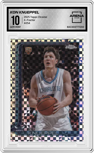 2025 Topps Chrome Kon Knueppel X-Fractor #254 ARENA CLUB 10
