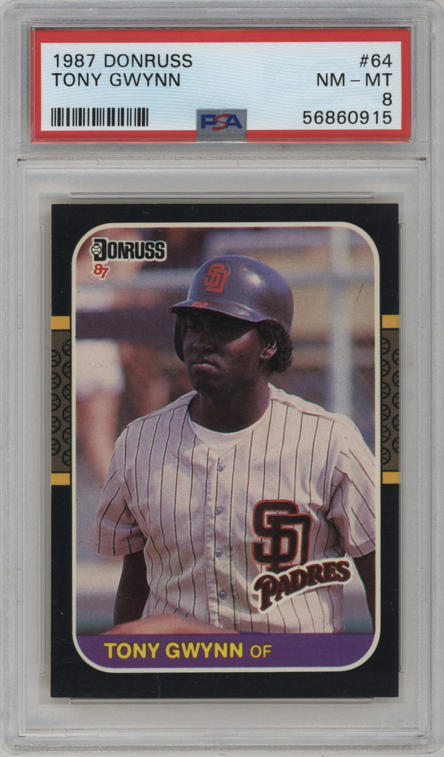 1987 Donruss Tony Gwynn #64 PSA 8