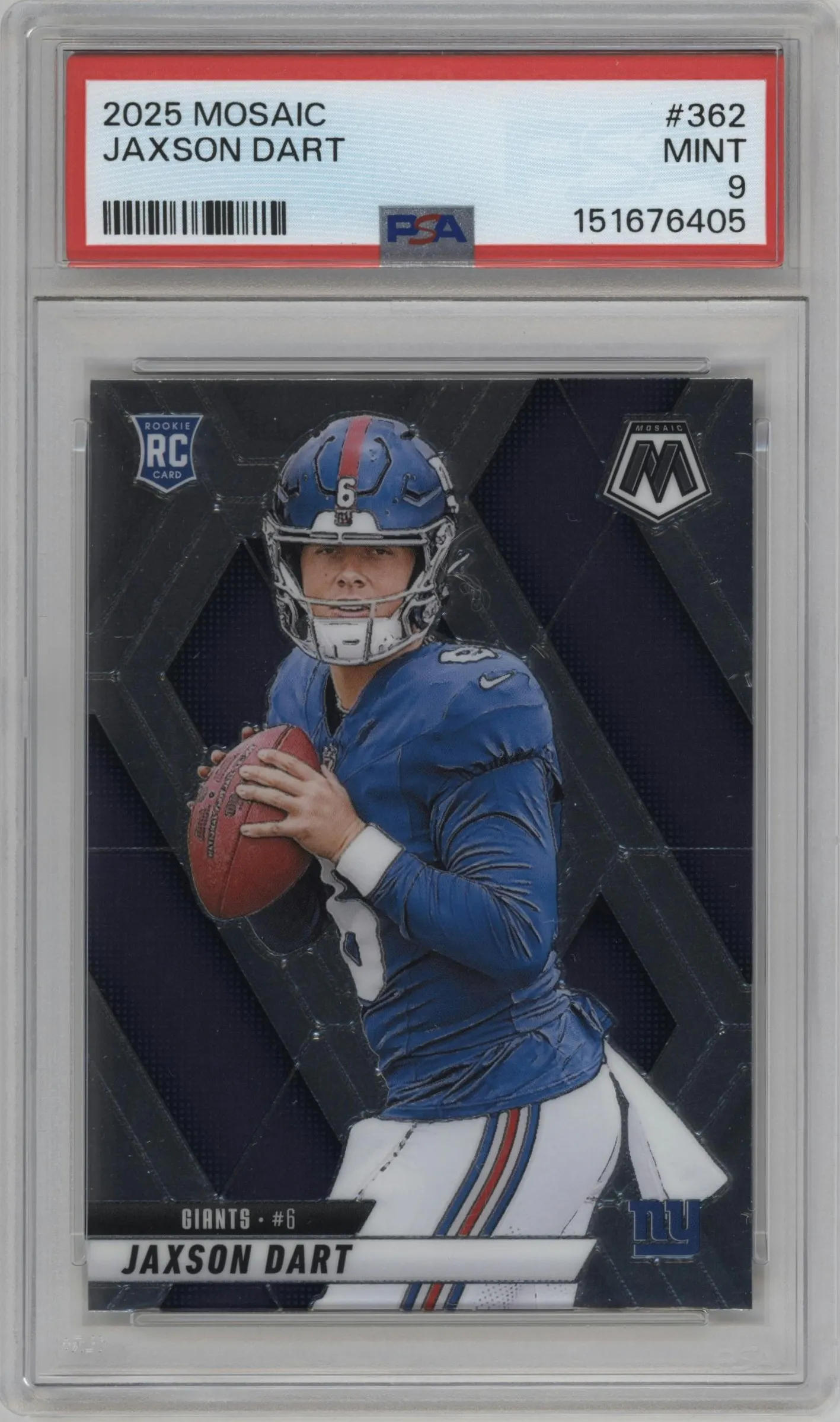 2025 Panini Mosaic Jaxson Dart #362 PSA 9
