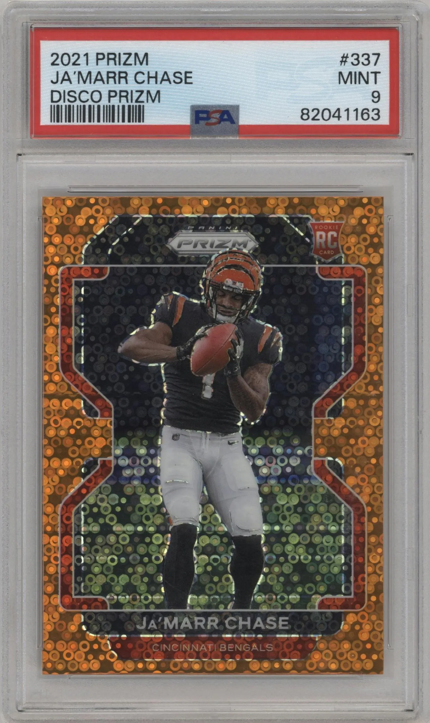 2021 Panini Prizm Ja'Marr Chase Disco #337 PSA 9