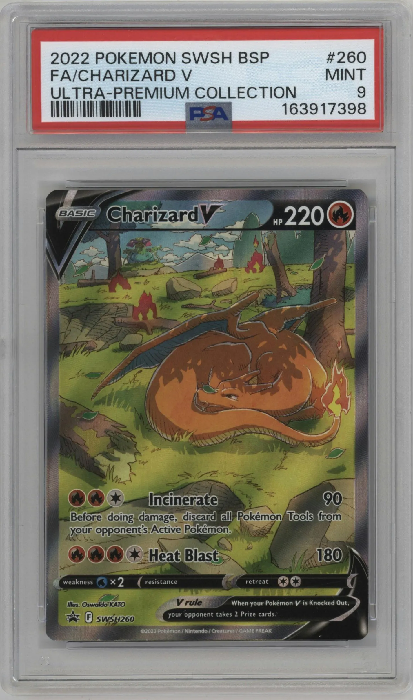 2022 Pokemon SWSH Charizard V Ultra Premium Collection #SWSH260 PSA 9