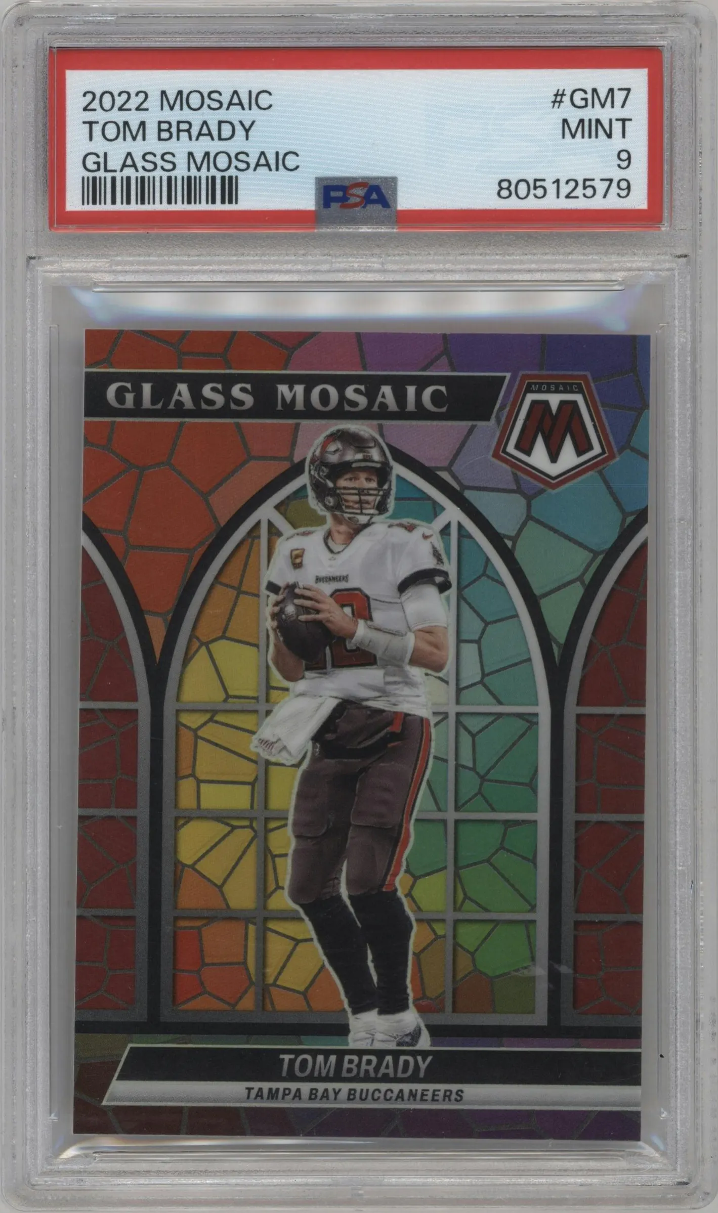 2022 Panini Mosaic Glass Mosaic Tom Brady #GM-7 PSA 9