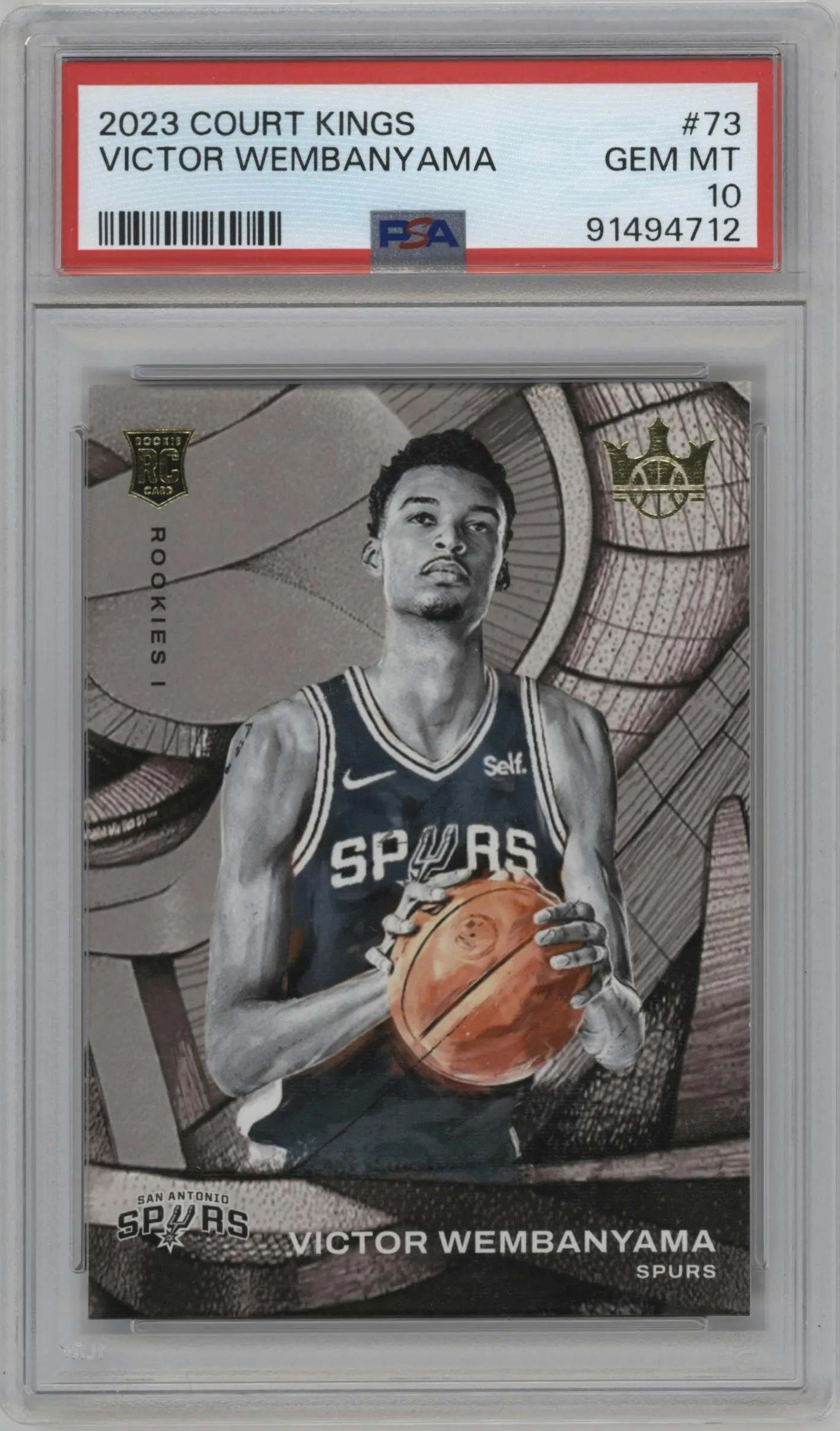 2023 Panini Court Kings Rookies I Victor Wembanyama #73 PSA 10